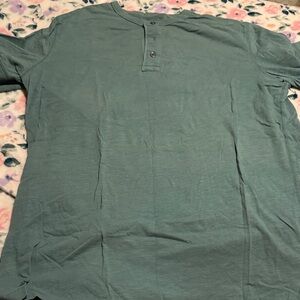 Men's Green Henley Shirt